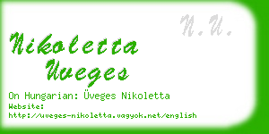 nikoletta uveges business card