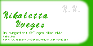 nikoletta uveges business card